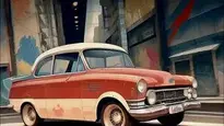 antique car city urban automobile wallpaper