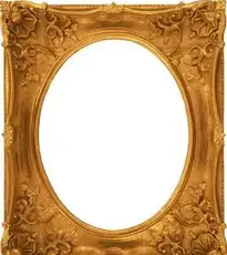 Beautiful Vintage Ornate Round Photo Frame