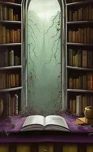 book shelves window open book phone wallpaper
