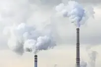 chimneys coal plant smoke clouds wallpaper
