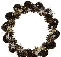 Christmas Gold Flowers Photo Frame