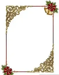 Christmas Gold Ornate Photo Frame