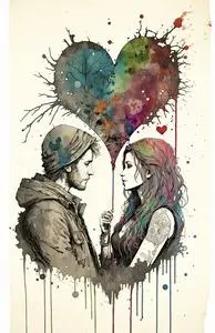 couple heart love phone wallpaper