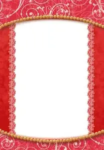 Enchanting Red Background Photo Frame