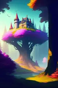 Free Castle illustration and picture phone wallpaper