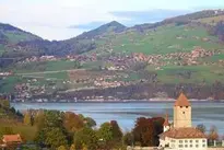 Historic Building Castle Spiez wallpaper