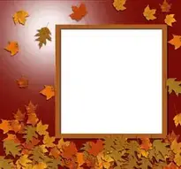 Leaves On Crimson Red Background Photo Frame