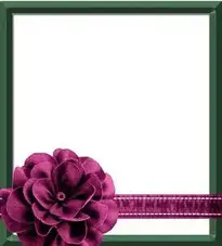 Pink Denim Flower Photo Frame