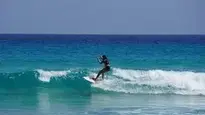 Surfer, Woman, Surfboard, Wave, Ocean wallpaper