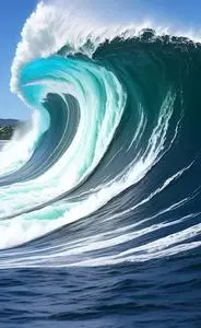 tsunami wave ocean sea water phone wallpaper
