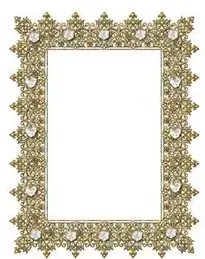 Vintage Ornate Design With Jewels Photo Frame