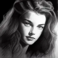 woman sketch charcoal wallpaper