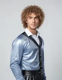Curly Hair Male Halloween face swap