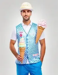 Ice Cream Man Fancy Dress face swap