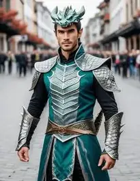 Mens Adult Dragon face swap