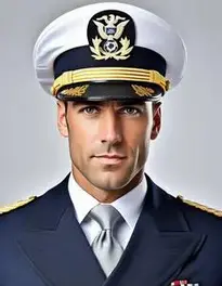 Mens Navy Captain face swap