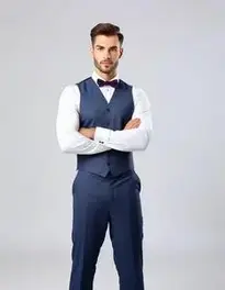 Male Waiter Outfit face swap