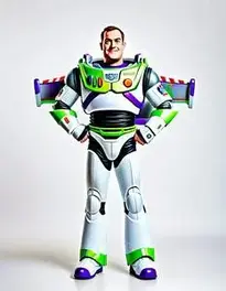 Mens Buzz Light Year face swap