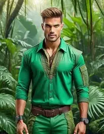 Jungle Themed Outfits For Guys face swap