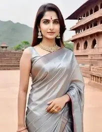 Indian Woman Bride Saree, Jewelry, face swap