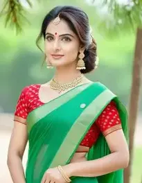 Indian Woman Bride Saree, Jewelry, face swap