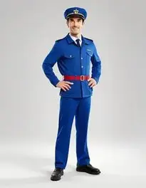 Postman Pat Costume Mens face swap