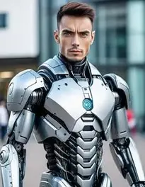 Robot Man Cosplay face swap