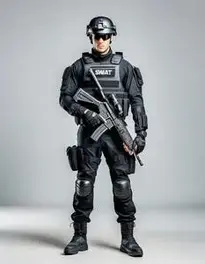 Swat Team Costume For Men face swap