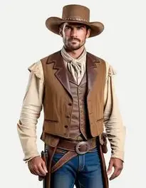 Wild West Costume Mens face swap