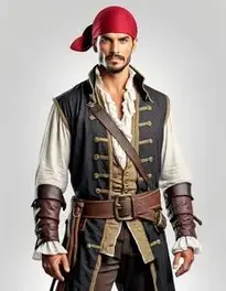 Realistic Pirate Costume Men face swap