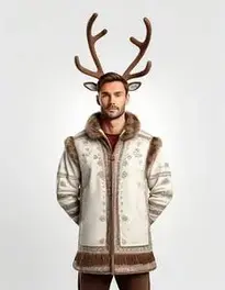 Reindeer Costume For Men face swap
