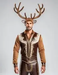 Reindeer Costume Men face swap