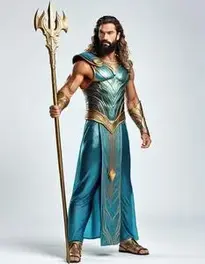 Poseidon Costume Men face swap