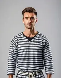 Striped Prisoner Costume Mens face swap