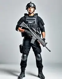Swat Team Costume Men face swap