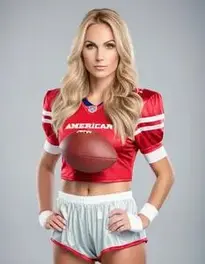 American Football Fancy Dress Female face swap