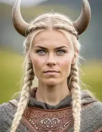 Authentic Viking Costume Woman face swap