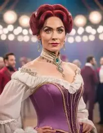 Bearded Lady Costume Greatest Showman face swap