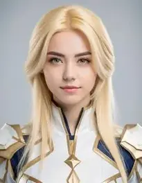Blonde Female Cosplay face swap