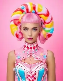 Candyland Costume Woman face swap
