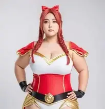 Fat Female Cosplay face swap
