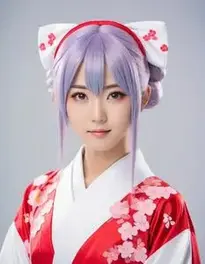 Female Japanese Cosplay face swap