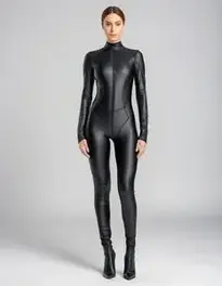 Full Black Body Suit face swap