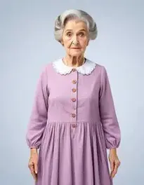 Granny Dress Outfit face swap
