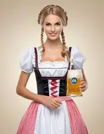 Beer Maid Fancy Dress face swap