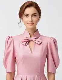 Formal Dress With Sleeves face swap