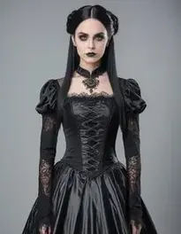 Gothic Woman Halloween face swap