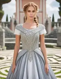 Sarah Labyrinth Dress face swap
