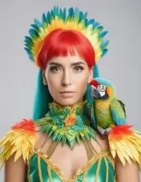 Parrot Costume Woman face swap
