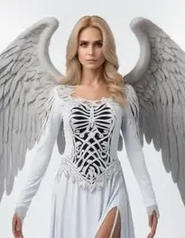 Woman Angel Death face swap